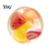 Clear Ball Squeeze Toy Shapeable Pearlescent Fidget Toy, Anxiety Relief Stress Reduction Accessories Fake Fruit Inside for Kids Adults