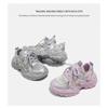 Girls Running Shoes Breathable Mesh Sneakers Kids Lightweight Casual Dad Outdoor Activity Footwear