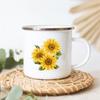 Кружки Peace Love Sunflower Elephant Print, нержавеющая сталь, чашка для кофе, оригинальные чашки для завтрака, кружка для сублимации, кружка для напитков, пивная кружка