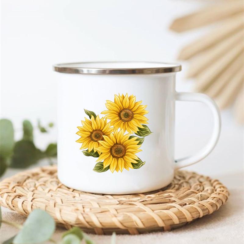 Кружки Peace Love Sunflower Elephant Print, нержавеющая сталь, чашка для кофе, оригинальные чашки для завтрака, кружка для сублимации, кружка для напитков, пивная кружка
