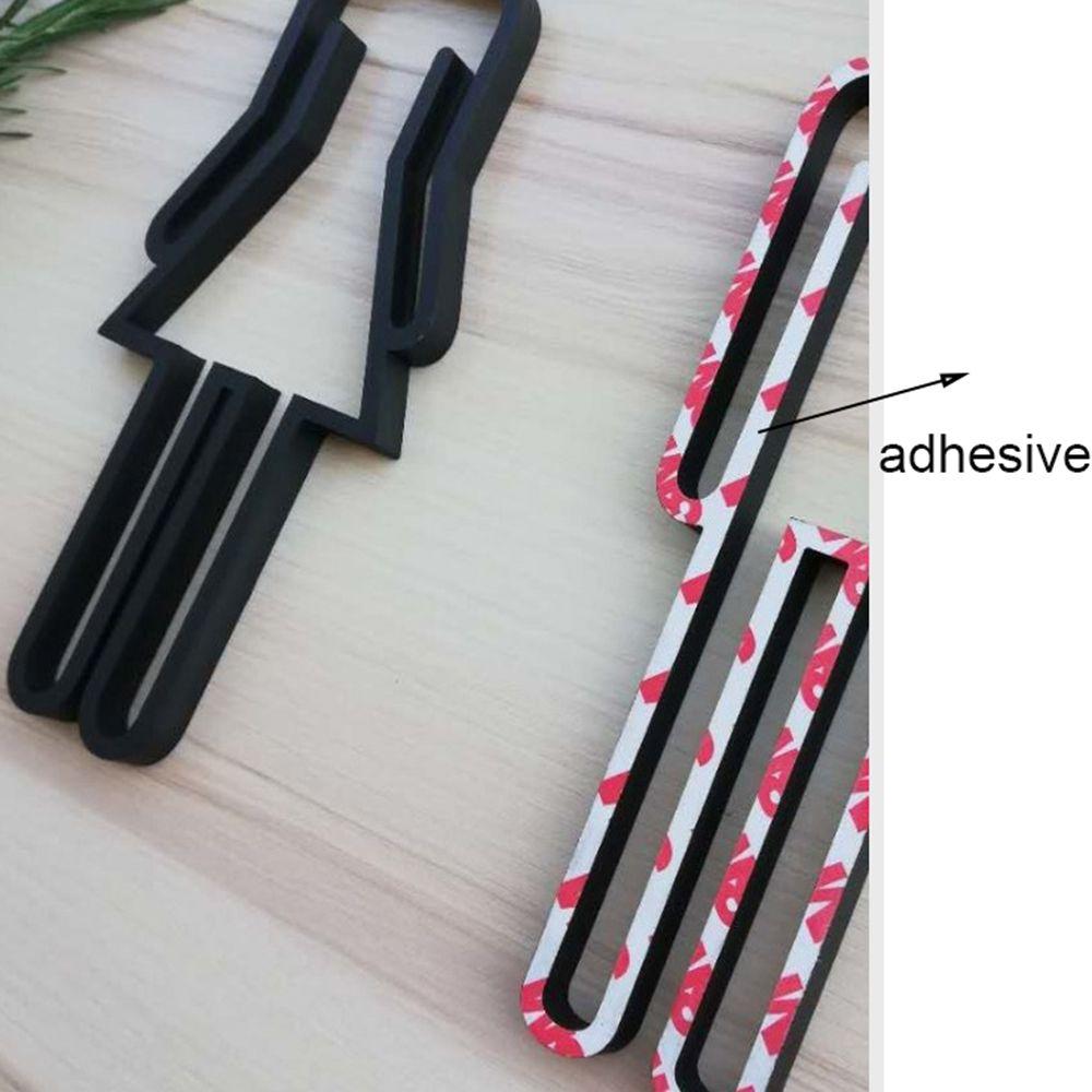 Door Sign for Hotel,Office,Home Creative Restroom Sign Toilet Symbol WC Plaque Bathroom Signage