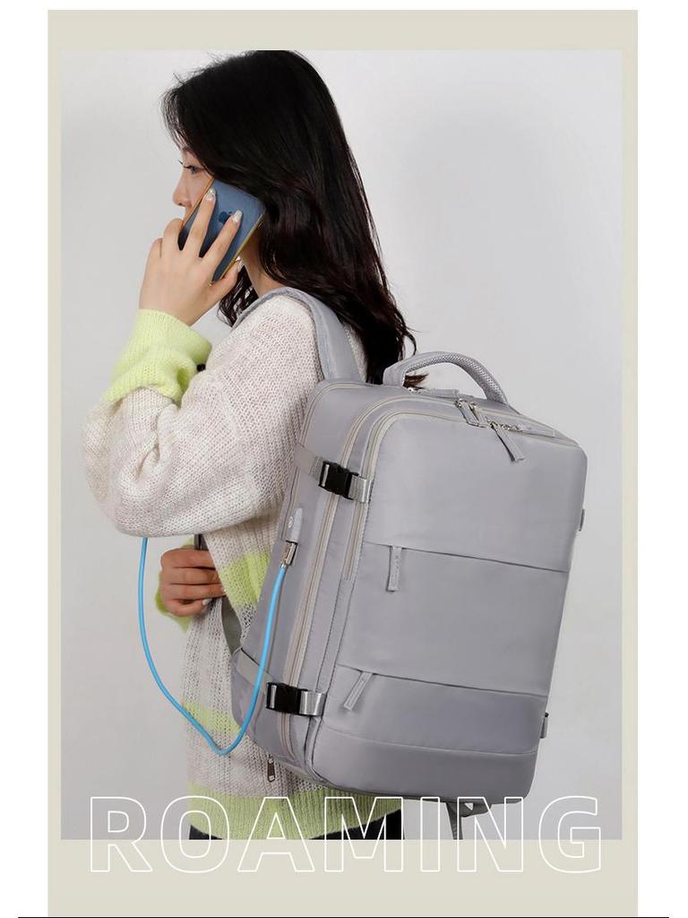 Unisex Business & Travel Backpack - Large Capacity, Expandable, Stylish Design for Short Trips & Laptop Storage