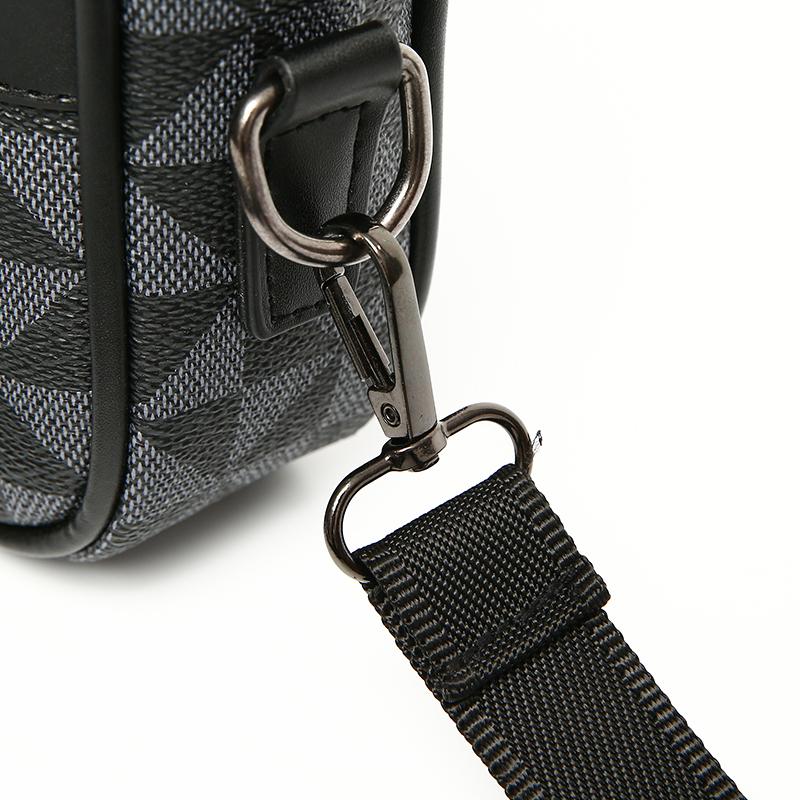 Повседневная деловая сумка через плечо для мужчин, сумка через плечо из искусственной кожи, маленькие сумки через плечо, дизайнерские мужские сумки на ремне в квадратную клетку