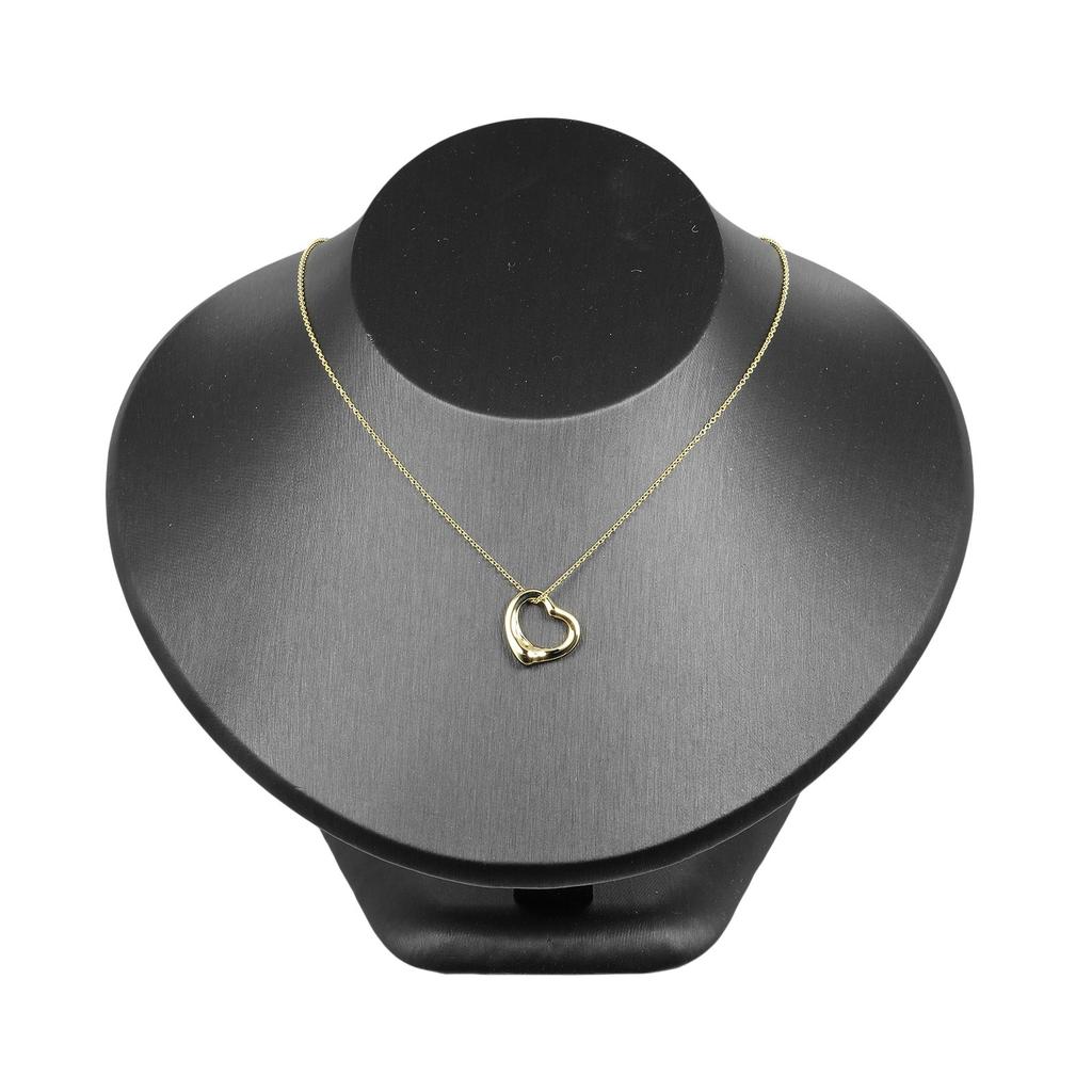 TIFFANY&Co. Open heart Necklace K18 yellow gold 4.35g Women Used