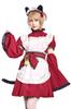 Clearstone High Calanism Cosplay Halloween Nekomaid Red Women's