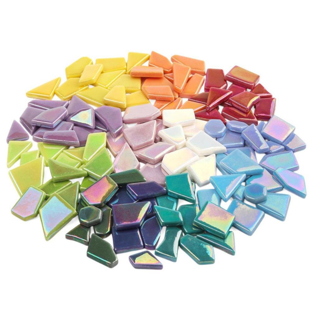 Iridescent Glass Mosaic Tiles Colorful Mosaic Glass Pieces Broken Mosaic Glass Home Decor