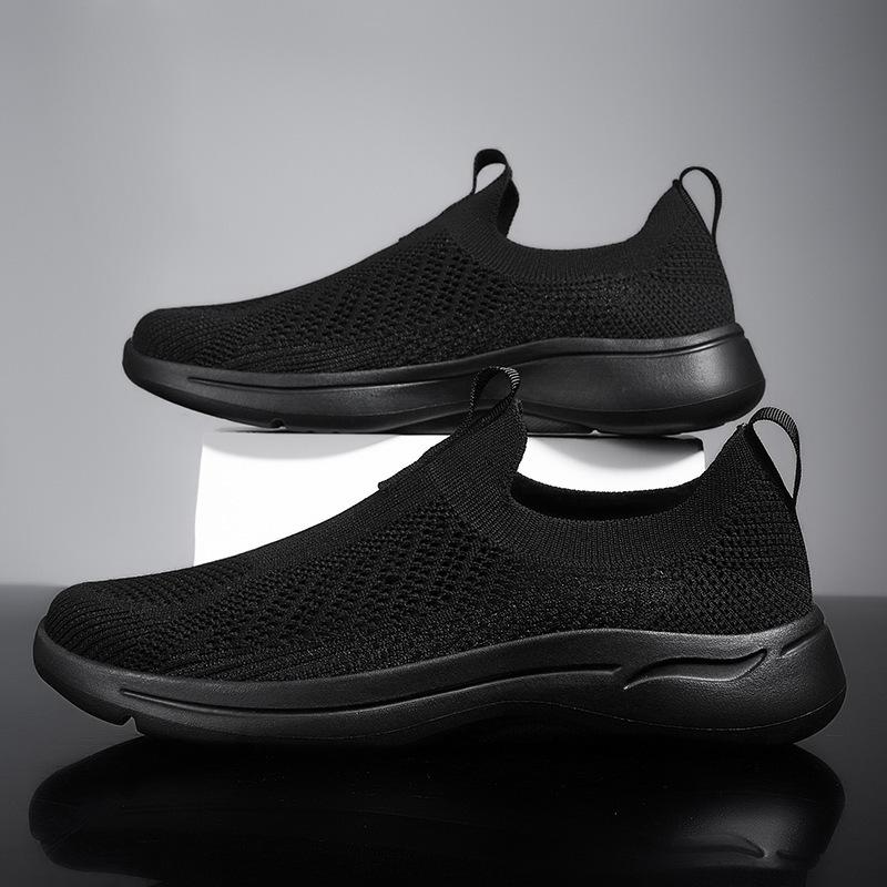 Мужская обувь на одной педали новая спортивная и повседневная fly-woven папины кроссовки fly-woven поверхность дышащая мужская обувь