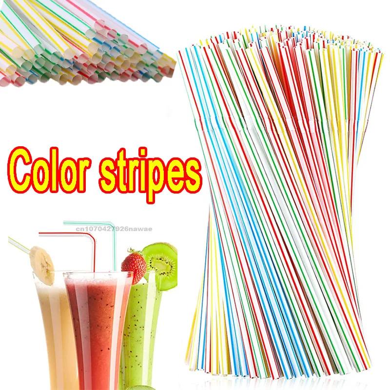 100-1000Pcs Multicolor Drinking Straw Disposable Wedding Party Birthday Milk Tea Juice Straw Bar Accessories Beverage Wholesale