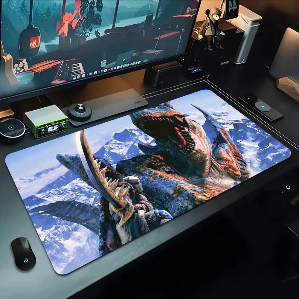 Коврик для мыши Monster Hunter 500x1000 мм Большой игровой коврик для мыши Геймерский XL Резиновый Отаку Клавиатурный коврик Настольный коврик для ноутбука