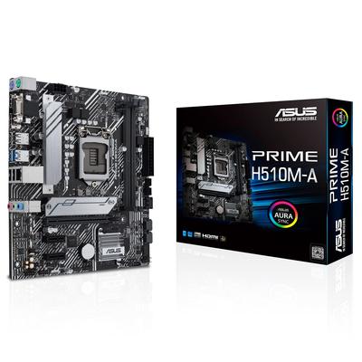 ASUSTek Intel 10-го и 11-го поколения ЦП совместимый совместимый чипсет H510 материнская плата microATX PRIME (LGA1200) H510M-A