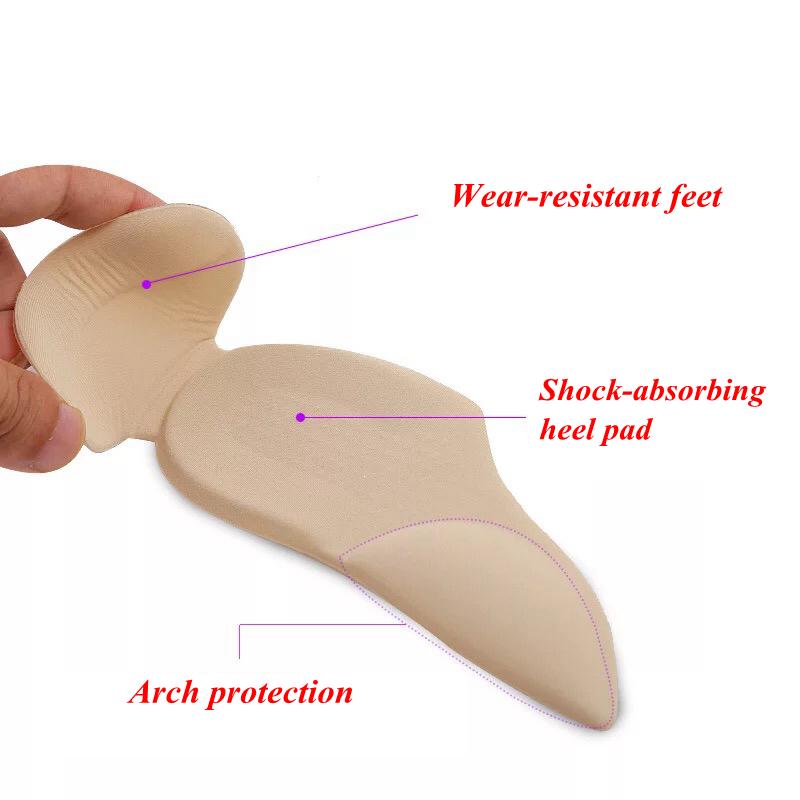 1Pair Gel Silicone Shoe Inserts T-Shape Grips Heel Cushions for Shoes Insert Insoles Foot Heel Protector Pads Gifts for Women