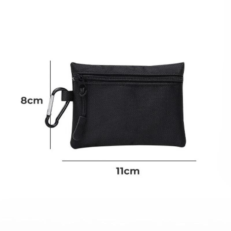 Холщовый мини-кошелек для монет, простой детский кошелек на молнии, карман для денег, однотонный кошелек для монет и ключей, женский и мужской, милый мини-кошелек