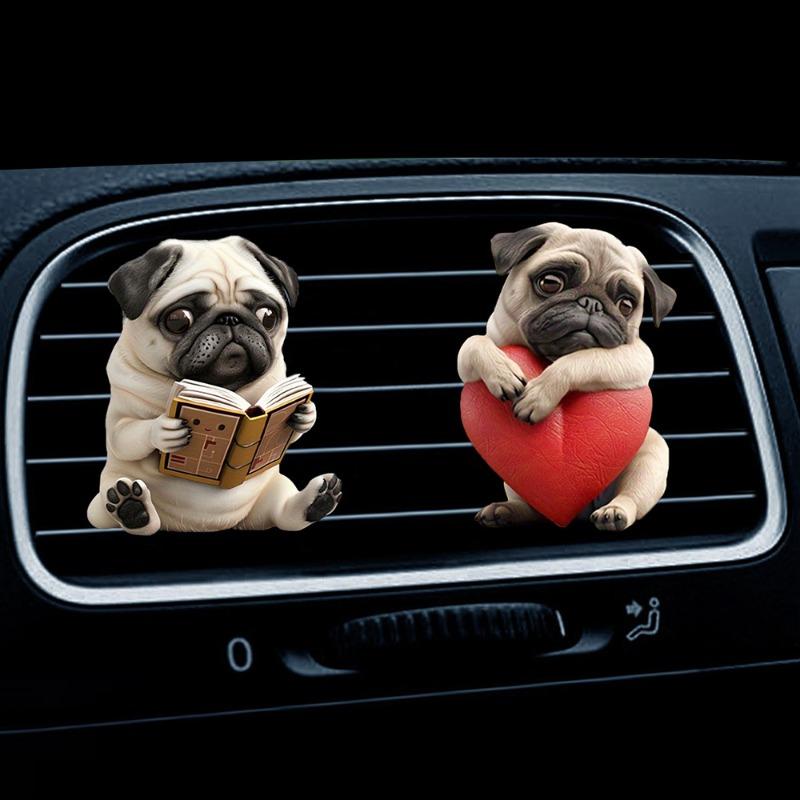 Милый мультяшный 2D котенок, клипса для вентиляции, освежитель воздуха для автомобиля, аромадиффузор для воздуховыпускного отверстия автомобильного кондиционера, украшение салона автомобиля