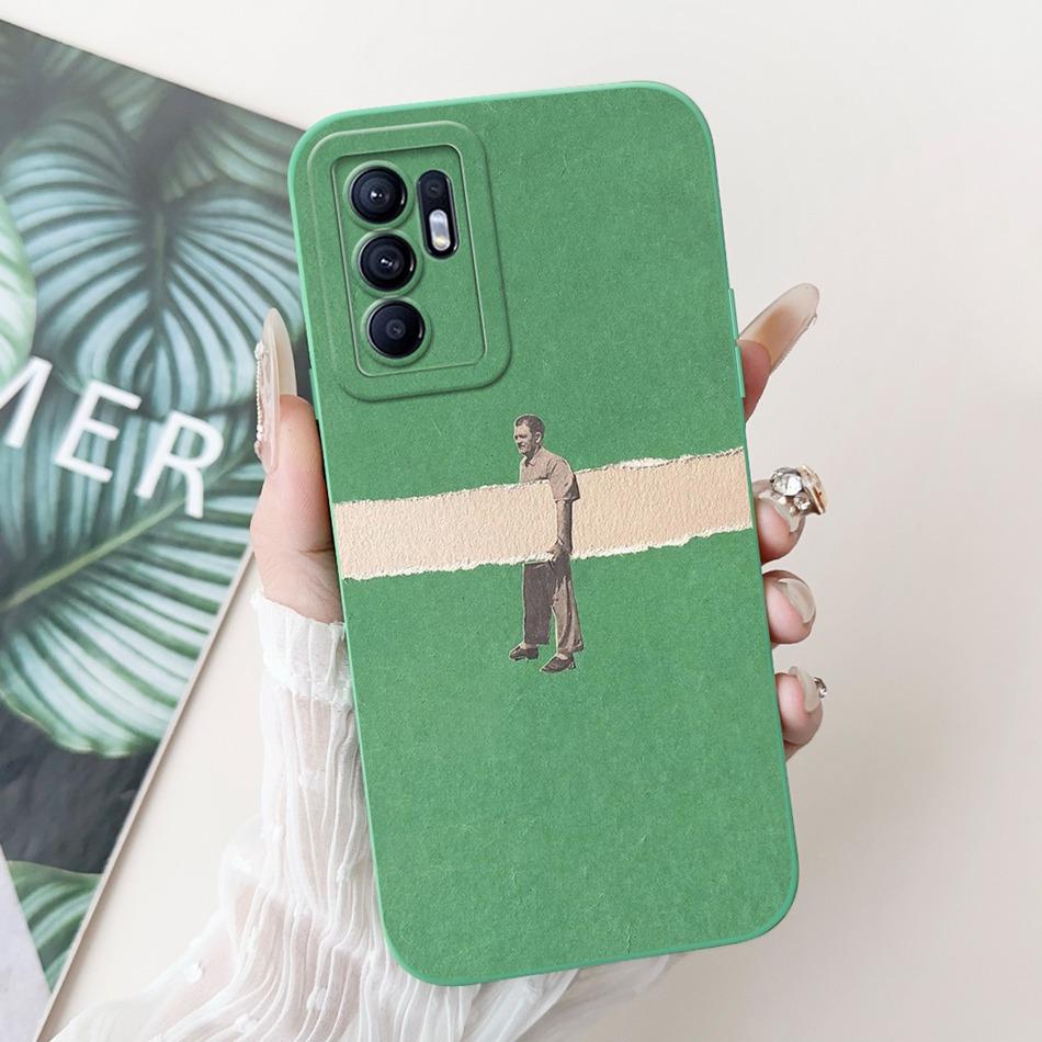 For OPPO Reno6 CPH2235 Elegant Sunflower Tulip Printed Phone Case For Oppo Reno 6 4G Soft Silicone Shockproof Cases