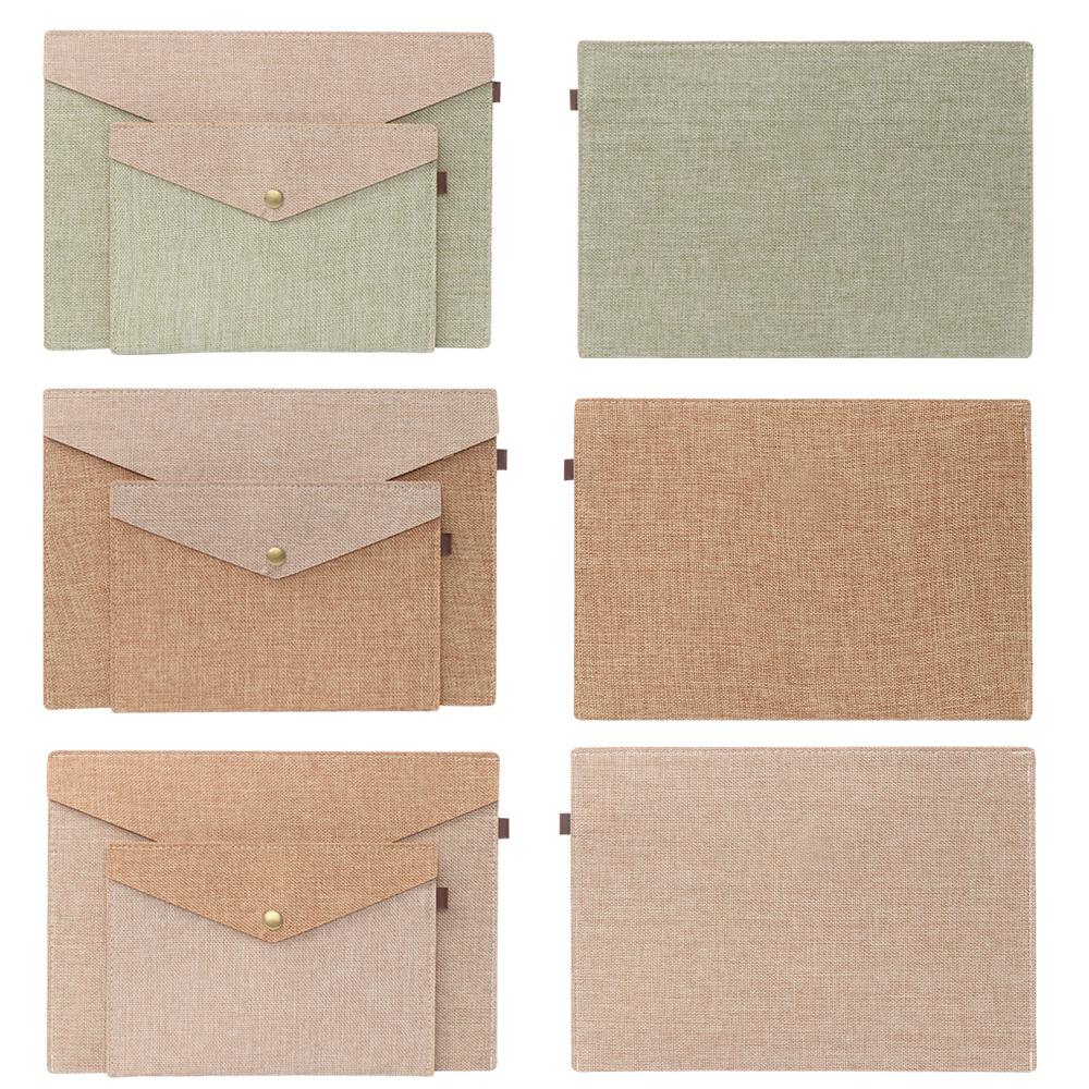 Stationery Elegant Simple File Folder Document Bag Paper Holder Canvas Felt File Briefcase