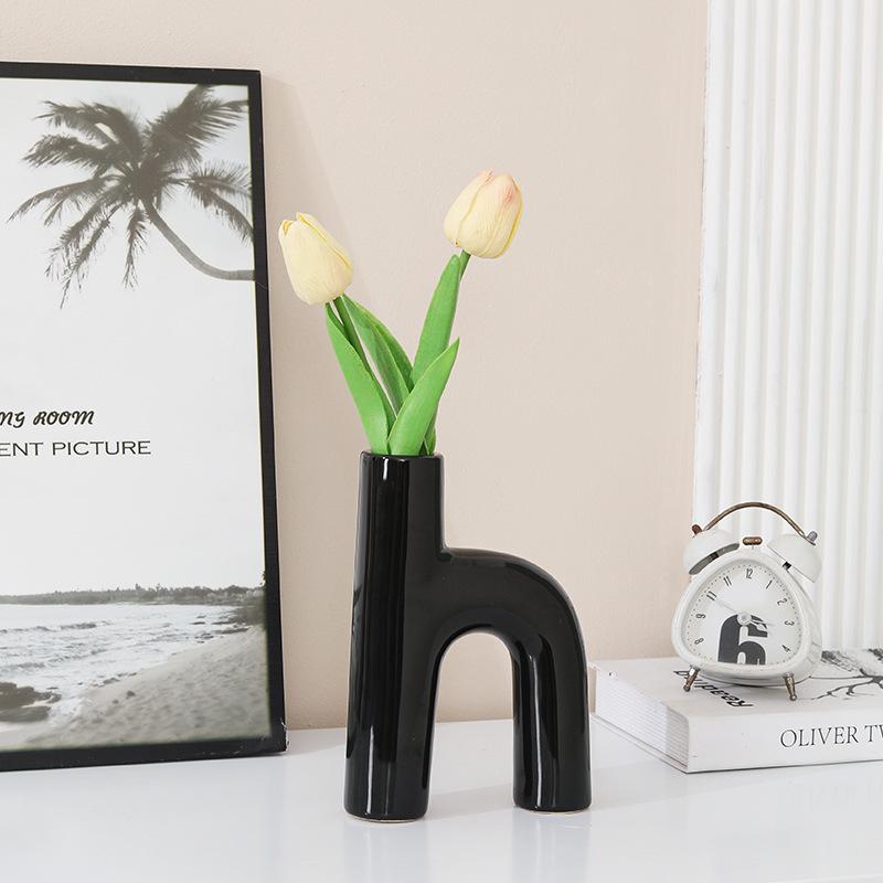 Нерегулярные инсы креативные алфавитные орнаменты Керамическая ваза Мягкое украшение для дома Современное украшение ваза Простое украшение для комнаты