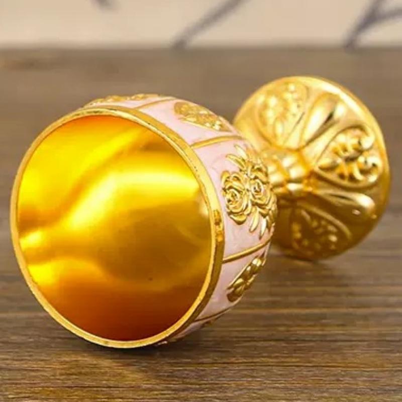 Бокал для вина, Резной Мини-стаканчик для водки, Винтажный Сплав Портативный Бокал для белого вина, Креативное Украшение для Свадебной Вечеринки, 30 мл, 1 шт.