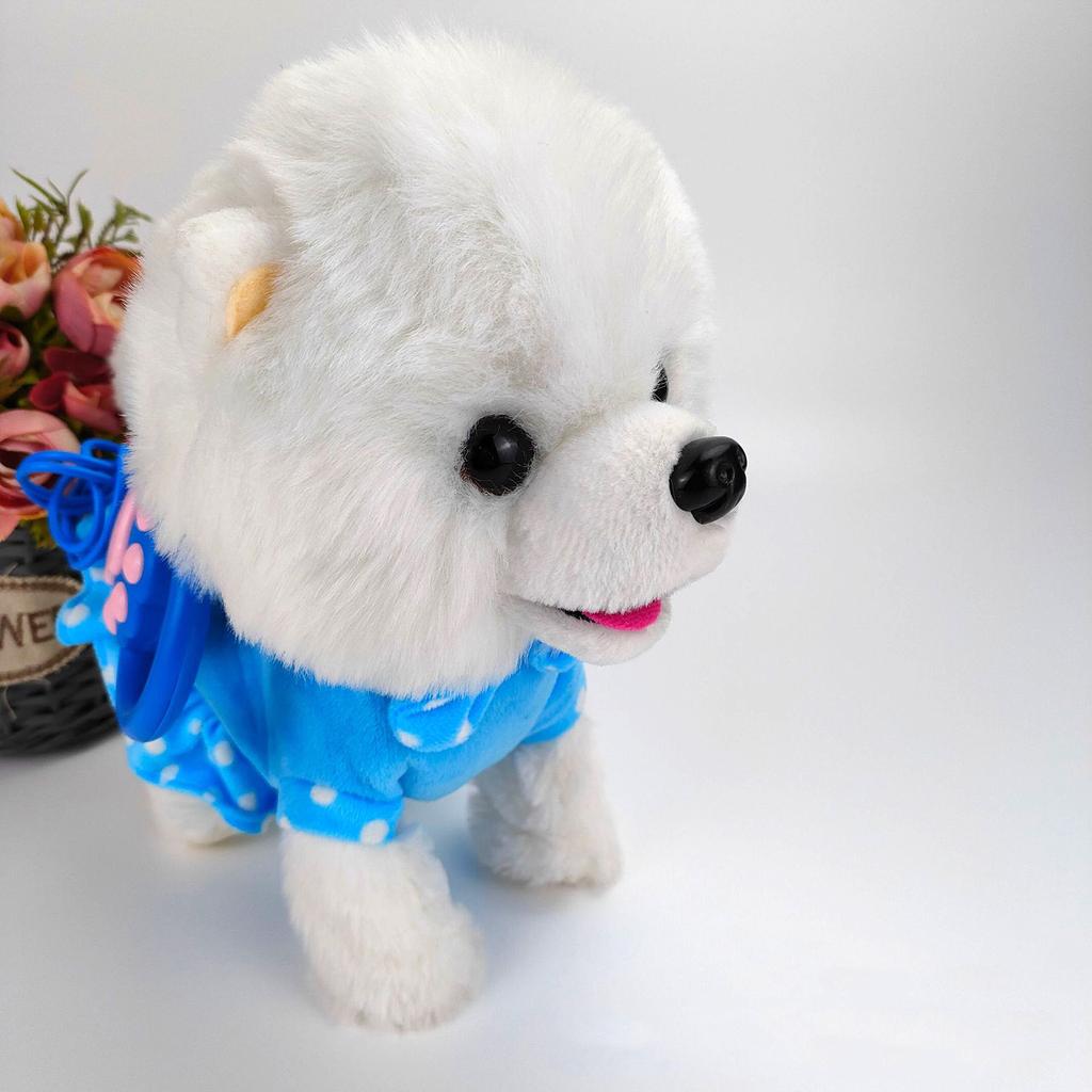 Поводок, электрическая игрушка для прогулок, имитация пения, игрушка для щенка, лай, плюшевая игрушка для собаки, обучающая игрушка для малышей, подарок для малышей