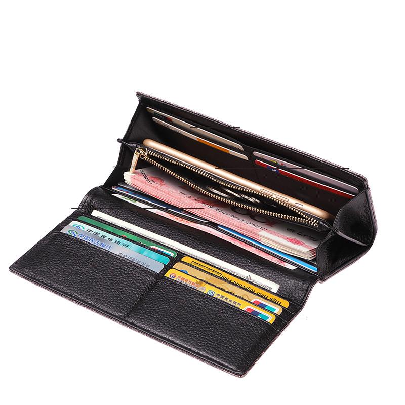 Женский многофункциональный бумажник из натуральной кожи