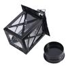 Black European Candle Holder Exquisite Outdoor Candle Lantern Elegant Iron Wind Lamp  Wedding Party
