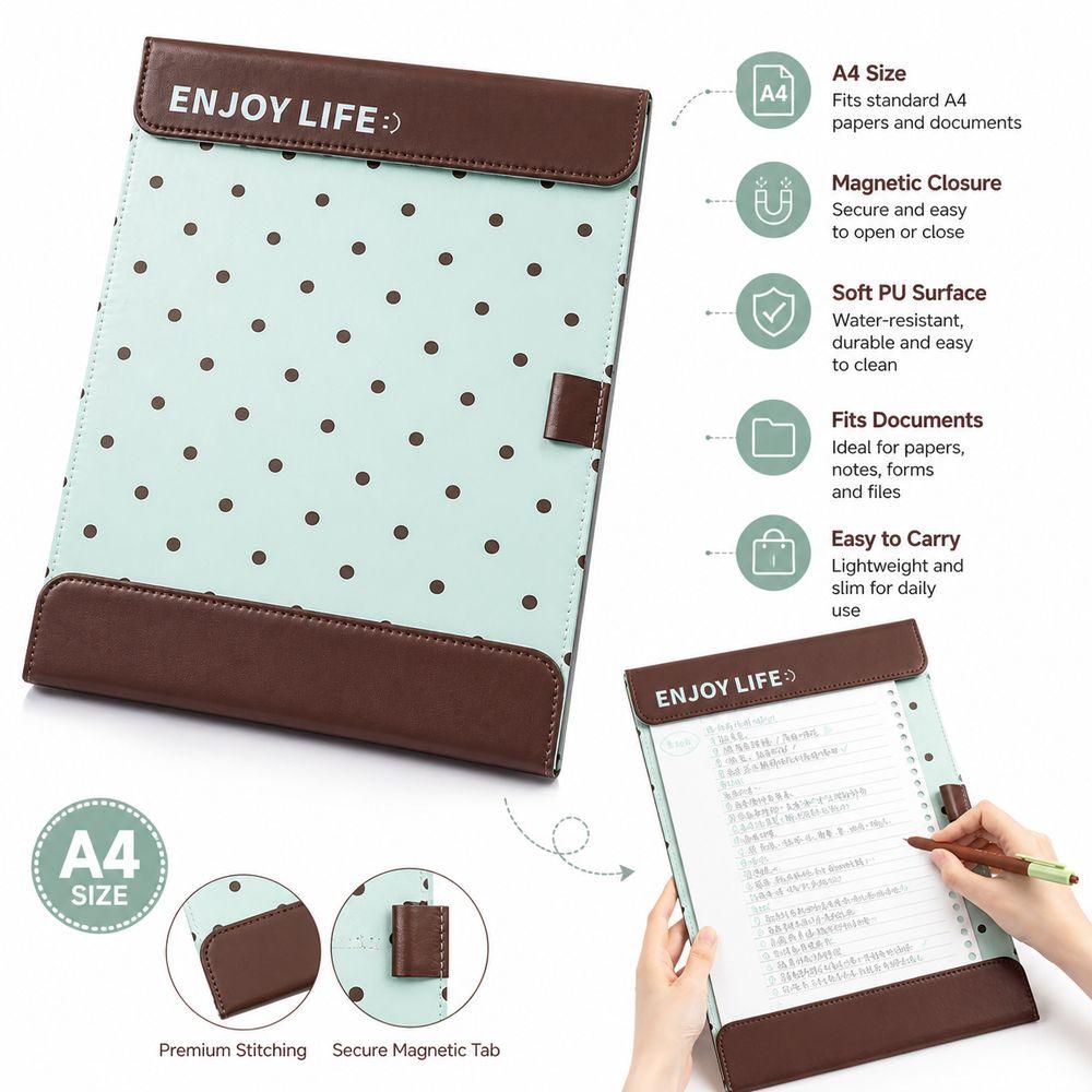 Colorful Polka Dot Pattern Clipboard Folder Document Clipboard Document Organization