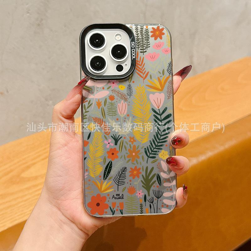 Масляная живопись ретро цветок для чехла iPhone17ProMax/16/15/14/13/12/11 iPhone xs
