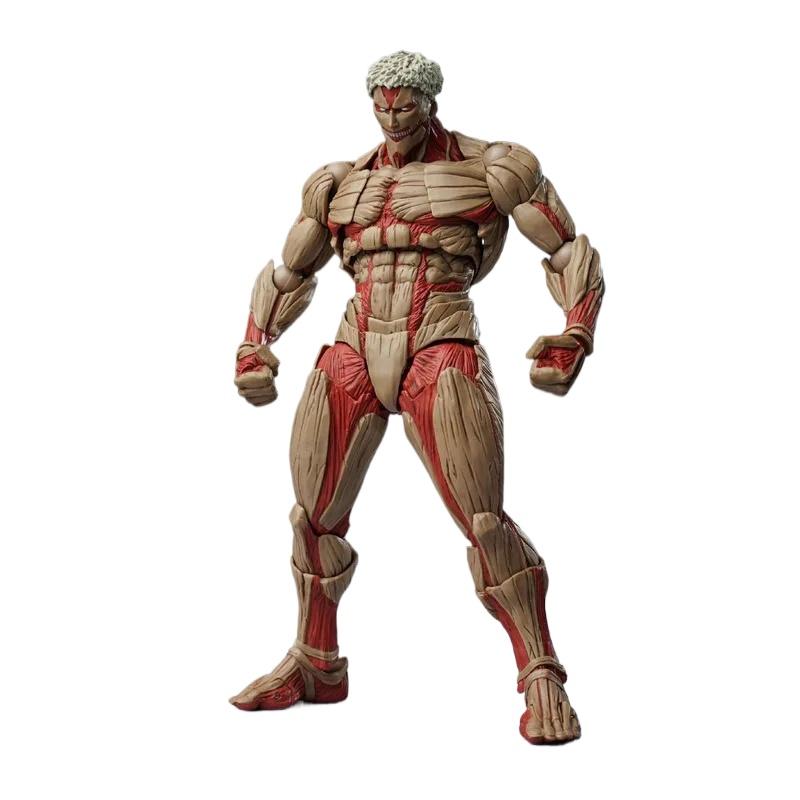 Bandai Атака титанов Эрен Йегер против Бронированного титана Фигурка Действия Amazing Yamaguchi Revoltech Аниме Коллекционная для Фанатов Игрушки