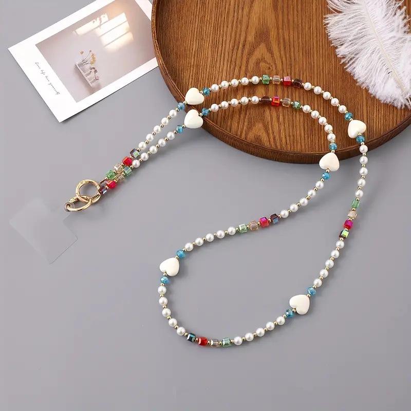 Pearl Mobile Phone Chain Necklace - Crossbody Lanyard for Women