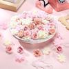 30/45Pcs Mix Artificial Flowers Heads Fake Flowers for Home Decor Birthday Party Cake Ornament Wedding Decoration Crafts Gifts