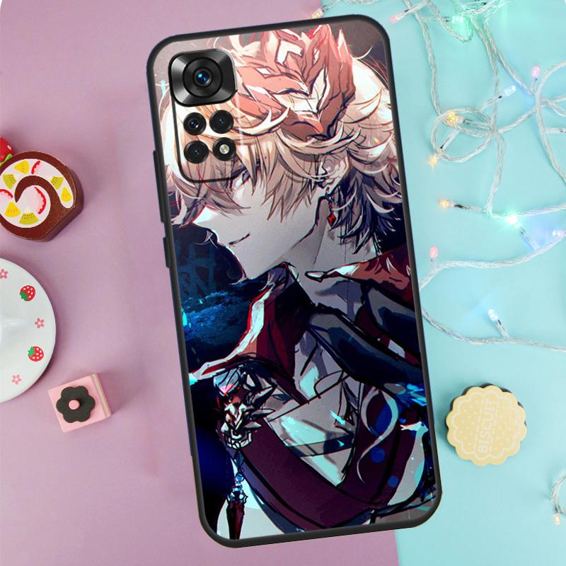 Чехол Genshin Impact Тарталья для Xiaomi Redmi Note 9 10 11 12 13 14 Pro 9S 10S 11S 12S Redmi 14C 10C 12C 13C
