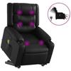 VidaXL Fauteuil Inclinable de Massage Électrique, Chaise de Relaxation avec Dossier et Repose-pied Réglables, Siège de Salon 3206563