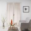 Paire De Voilages Droits Passe-tringle 2 X 70 X 200 Cm – Effet Lin Tissé – Milza Beige