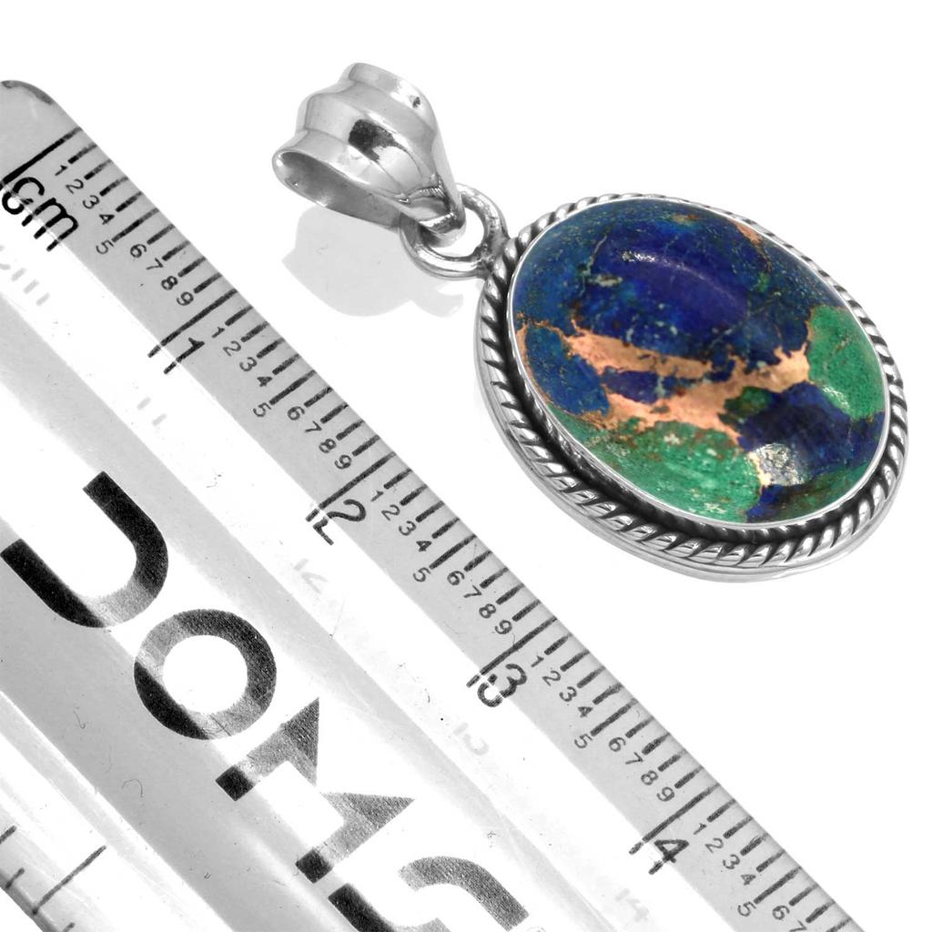 Кулон из стерлингового серебра 925 пробы для женщин, драгоценный камень, украшения ручной работы, подарок на Хэллоуин, амазонит, ангелит, голубой опал, ботсванский агат, мохавский азурит, хризоколла