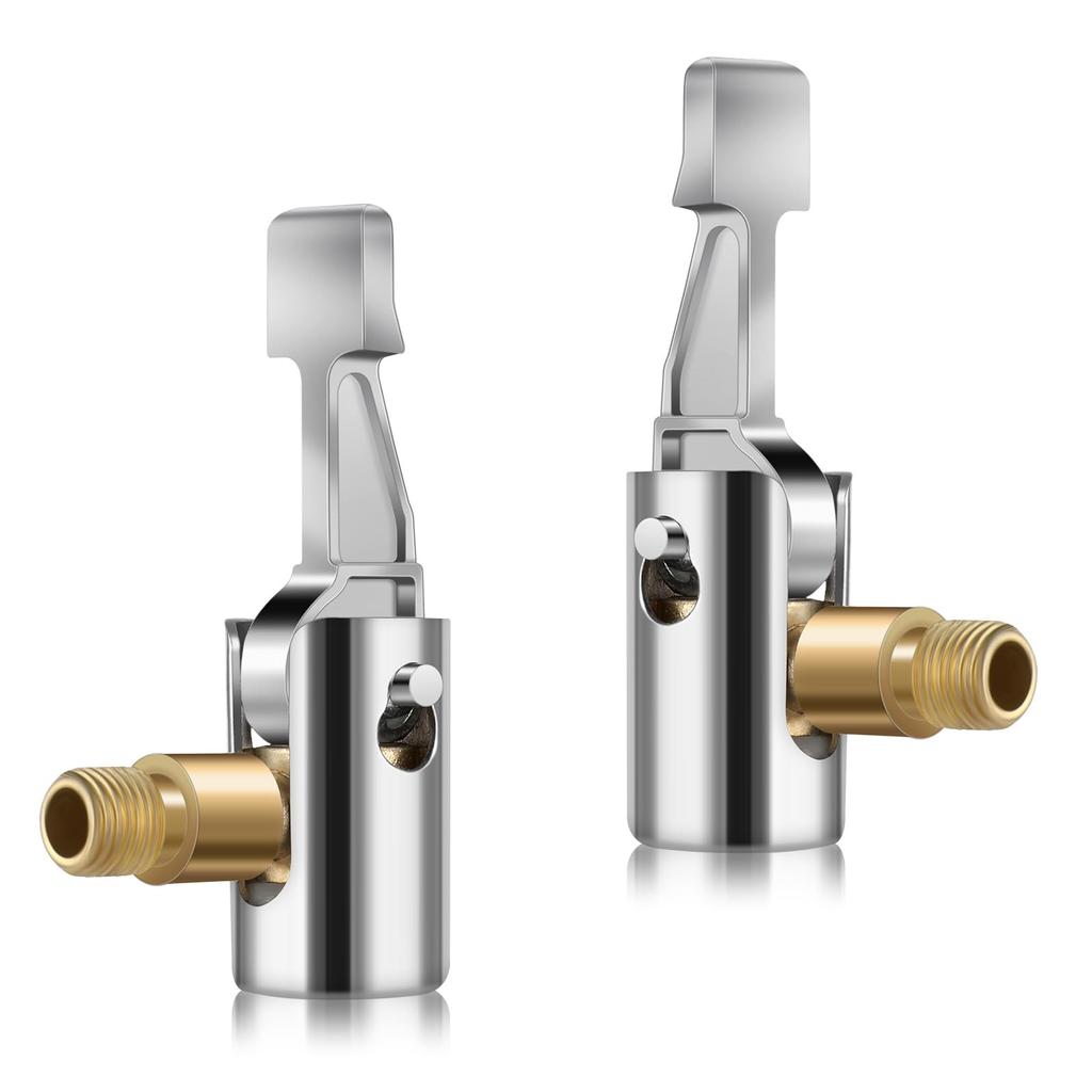 Адаптер для шланга накачивающего патрона для шин, фиксатор патрона для шин, насадка для воздушного компрессора 2 шт.