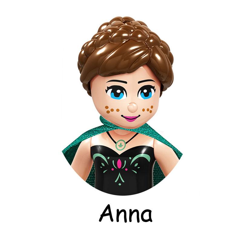 Нетоксичные сказочные принцессы дети Белль Чудовище Золушка Анна Оливия Модель Фигурка Блоки Конструктор Строительные Кирпичики Игрушки Для Детей