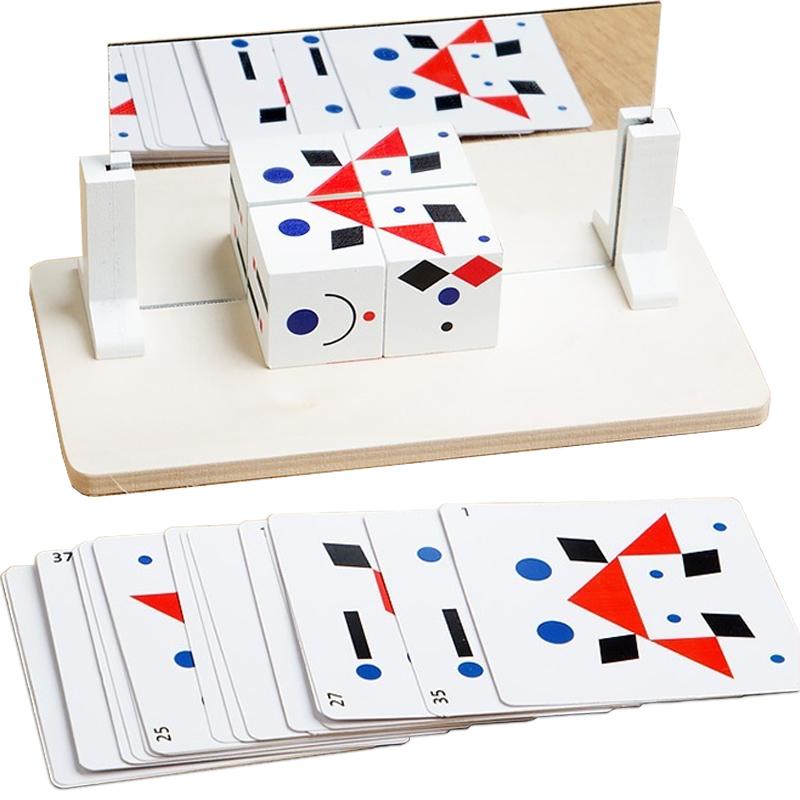 Kids 3D Mirror Imaging Puzzle Montessori Space Logical Thinking Trainting Matching Intellectual Game Parish Learn Resources Toys
