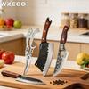 WXCOO Кованый нож для мяса из нержавеющей стали, нож для разделки костей, набор с разделочной доской, кухонные ножи, инструменты для рубки, резка мяса для барбекю