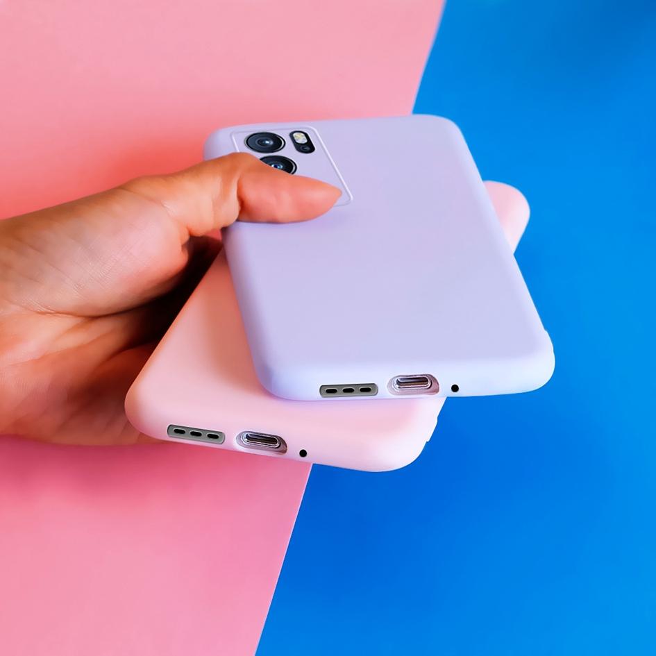 Matte Case For OPPO Reno 6 Pro 5G Case Soft Silicon Candy Color Phone Bag Cover For OPPO Reno6 Reno 6 Pro Plus Shockproof Bumper
