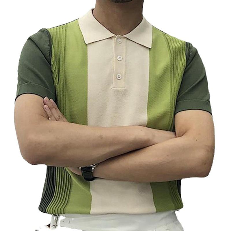 Striped Breathable Comfortable Short Sleeve Mens POLO Shirt Summer Casual Daily Outdoor Golf Walking Fashion Top Tee
