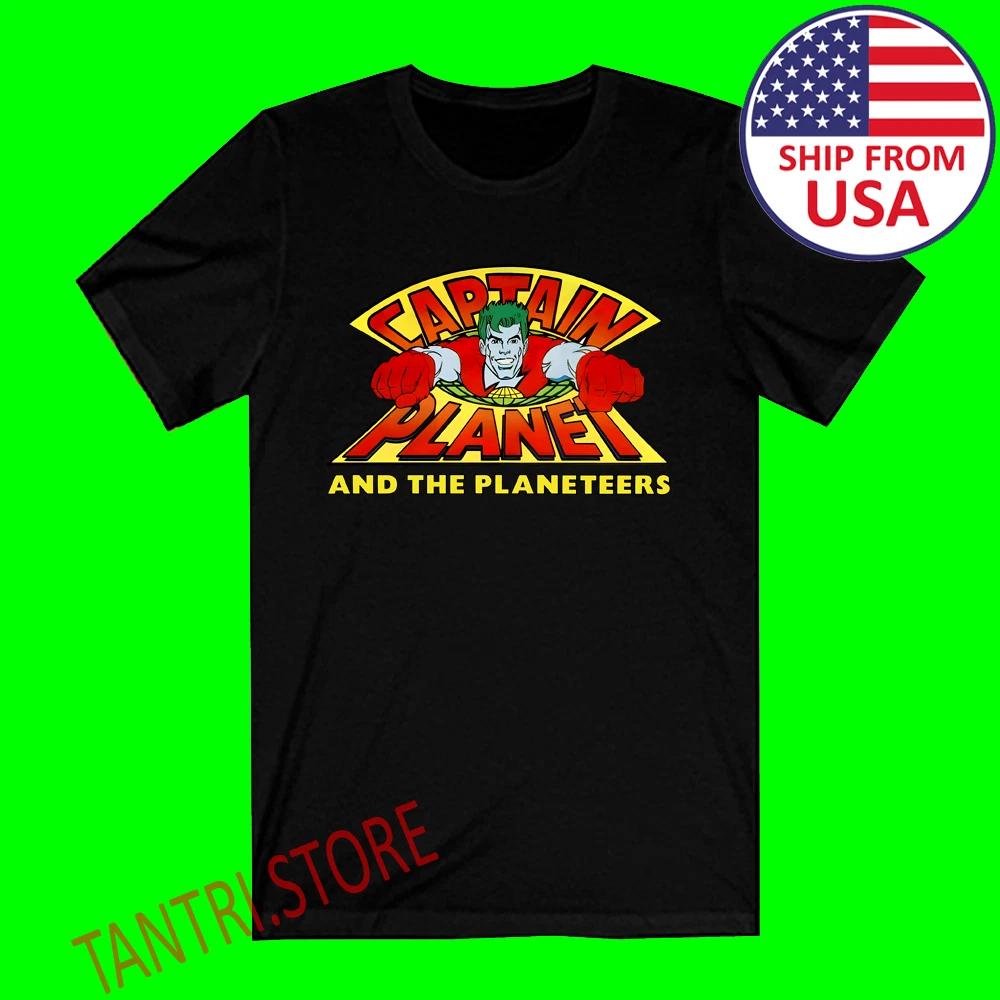 Captain Planet And The Planeteers Men's Black Size S to 3XL