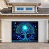 VIKAMA Blue Moonlight Tree of Life Tapestry Outdoor Garage Decoration Background Cloth Courtyard Party Wall Tapestry