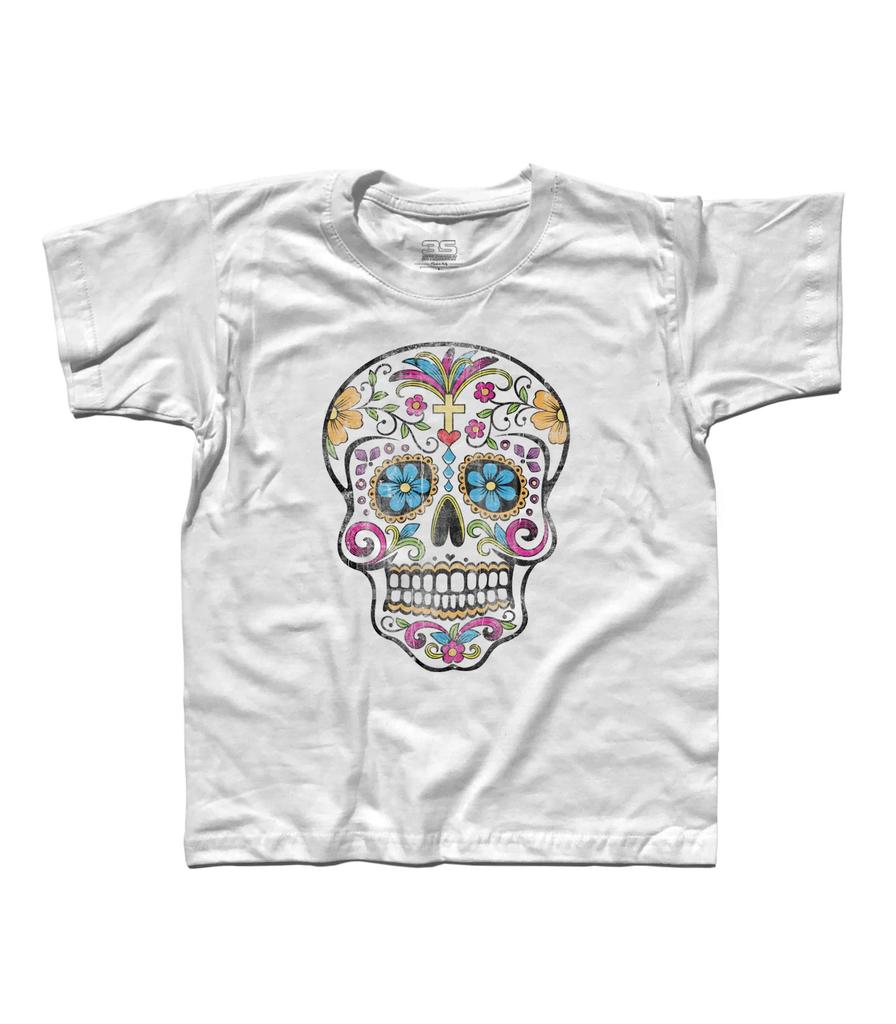 Children's T-shirt MEXICAN SKULL Antiqued Mexican Skull Tattoo Old School