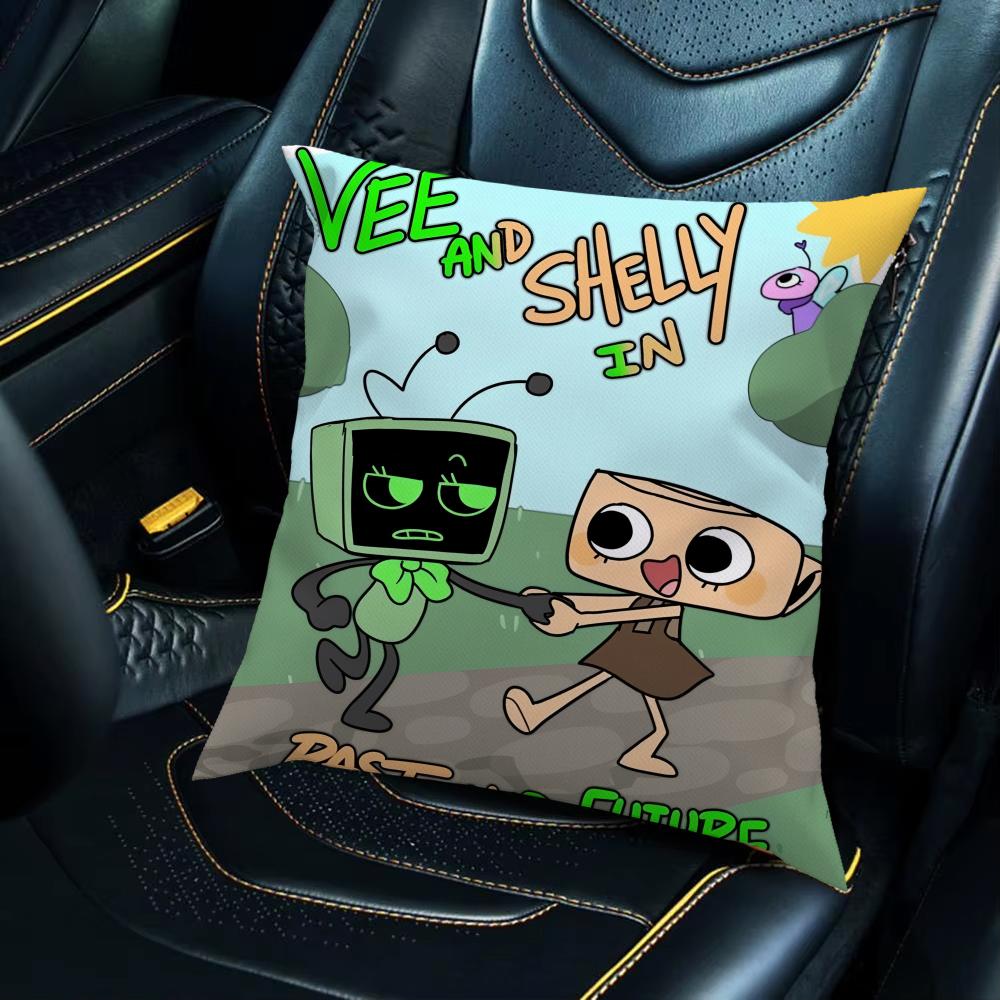 Чехол для подушки D-Dandys World для автомобиля, дивана, декоративный домашний, двусторонний принт, квадратная декоративная подушка из плюша, чехол