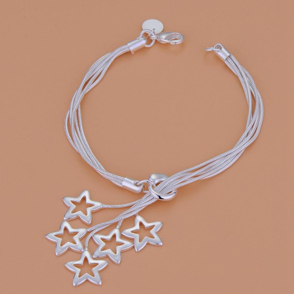 925 Silver Bracelet Heart High Quality Romance Chain For Woman Men Fashion Engagement Party Wedding Jewelry Gift