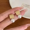 Founded Pearl Earrings French Retro Earrings Autumn and Winter New Versatile Tide