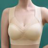 Integrated Fixed Cup Back Lingerie for Women with Lace Back Anti Glare and Traceless Sleep Bra
