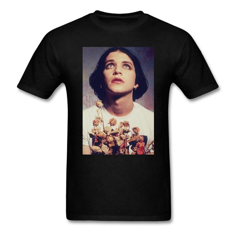 Placebo Brian Molko With Flowers Black For Fashion D Summer Tee Shirts Women