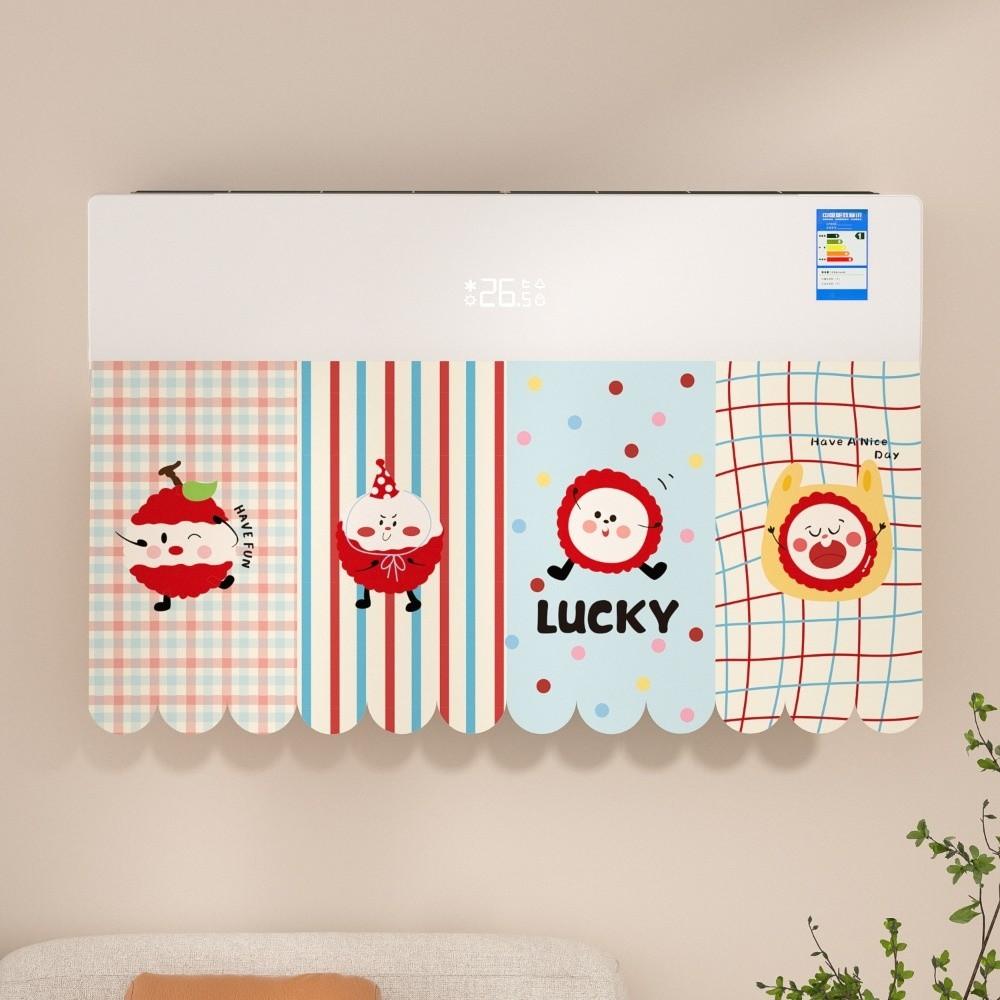 Waterproof Dust-proof Cover Cartoon Hanging Air Conditioner Cover  Wall Decor