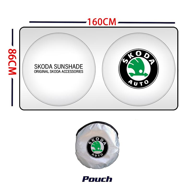 Car Front Window Sunshade Shield Folding Windshield UV Block Cover For Skoda SUPERB RAPID KAROQ Valve Stems & Caps