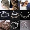 Hair Jewelry Headpiece Bridal Hair Vine Pearl Leaf Wedding Hair Accessories Bride Crystal Headband